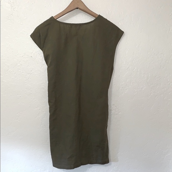 Rool Green Wrap Tie Front Sheath Dress - Picture 2 of 5